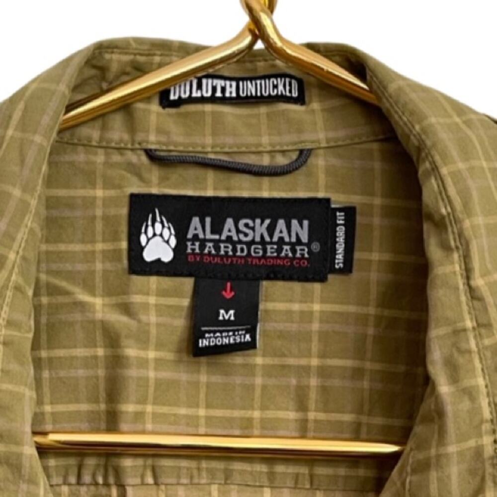 DULUTH UNTUCKED Alaskan Hardgear men's hiking shirt green plaid size MEDIUM - Picture 6 of 10